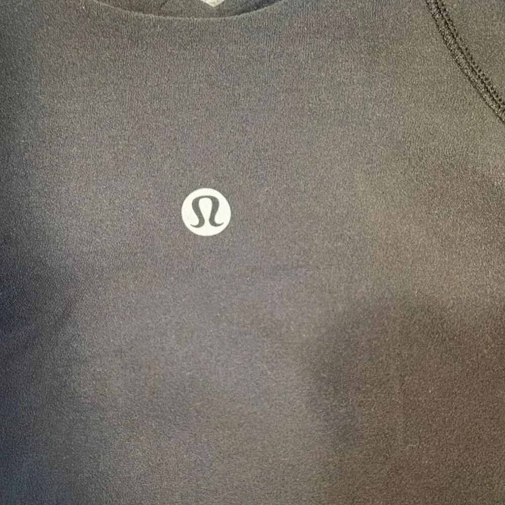 Lululemon Align Tank Top Black Size 8 V-Neck Cropped Built-In Bra Yoga Workout #